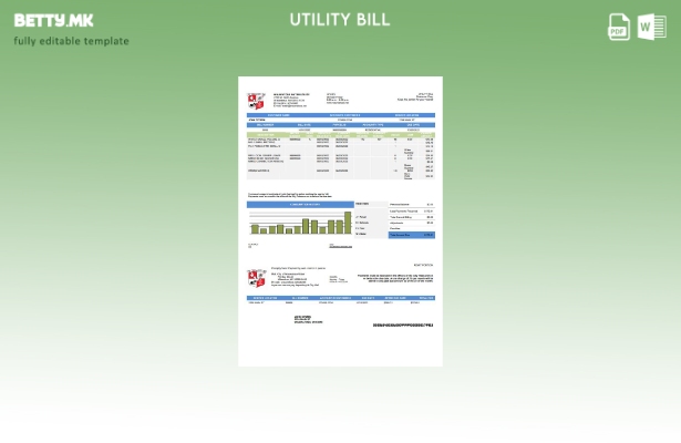 Модерен стил У.С.А. Wawatosa Water Utility шаблон за збор за сметки